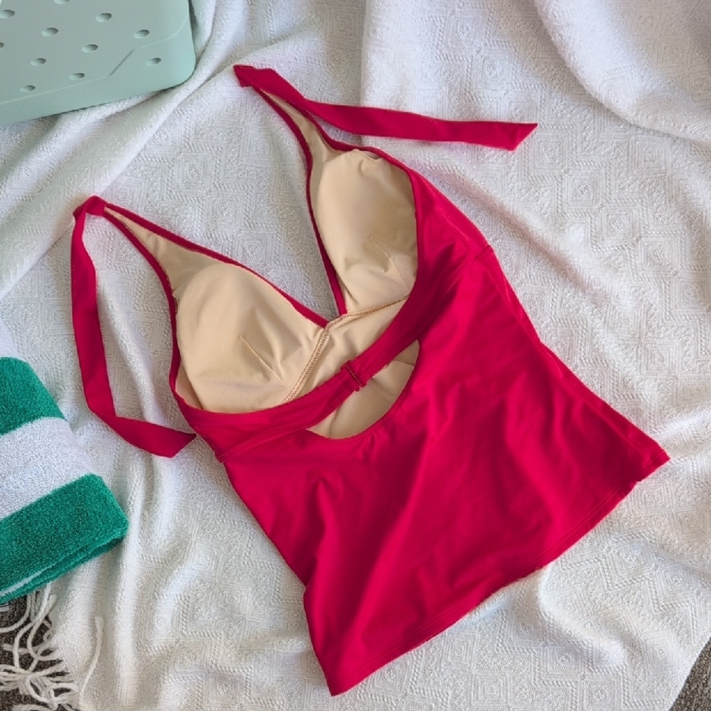Amazon Essentials Red Tankini Top - Picture 5 of 5